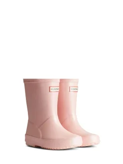 Hunter Kids Pink First Nebula Wellies