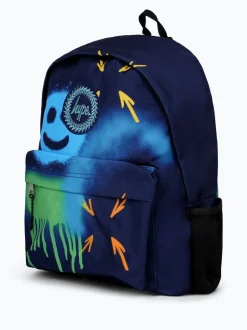 Hype Unisex Navy Spray Smiley Backpack