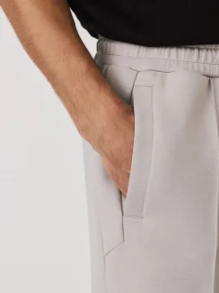 Ice grey - N. Premium Soft Touch Scuba Slim Fit Open Joggers