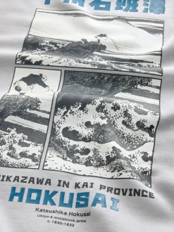 Ice grey - Sweatshirt met ronde hals - Hokusai Graphic License