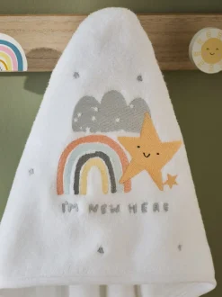 I'm New Here 100% katoenen babyhanddoek met capuchon