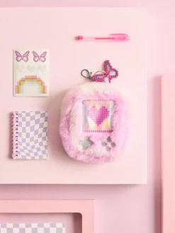 Imitatiebont mini-stationery set sleutelhanger tasbedeltje