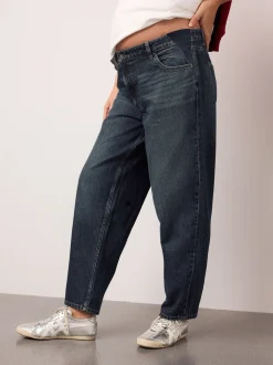 Indigo - Maternity Barrel Denim Jeans