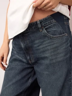 Indigo - Maternity Barrel Denim Jeans