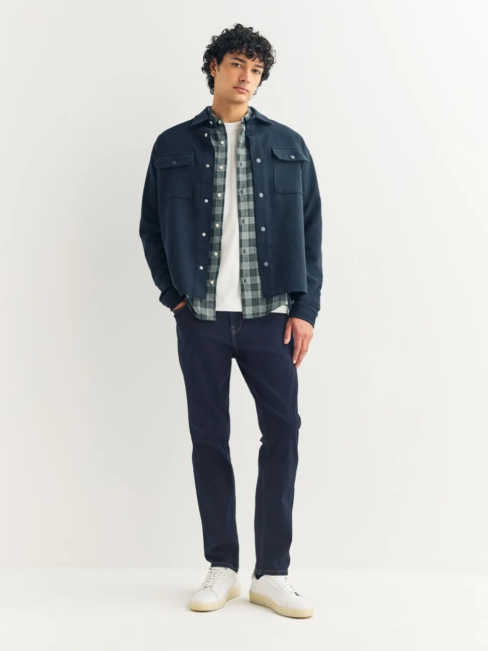 Indigo blauwe wassing - Enkele - Slim fit klassieke stretchy jeans