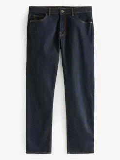 Indigo blauwe wassing - Rechte, klassieke jeans met stretch