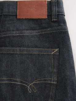 Indigo blauwe wassing - Signature Brushed Cosy Check Denim Jeans