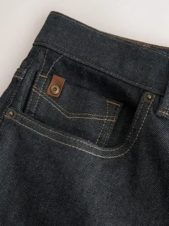 Indigo blauwe wassing - Signature Brushed Cosy Check Denim Jeans