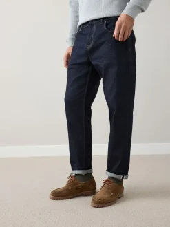 Indigo blauwe wassing - Standaard toelopende pasvorm - Signature Selvedge Denim Jeans