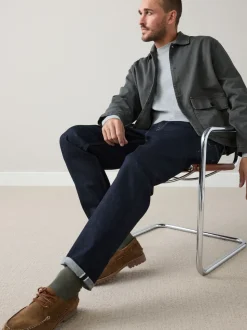 Indigo blauwe wassing - Standaard toelopende pasvorm - Signature Selvedge Denim Jeans