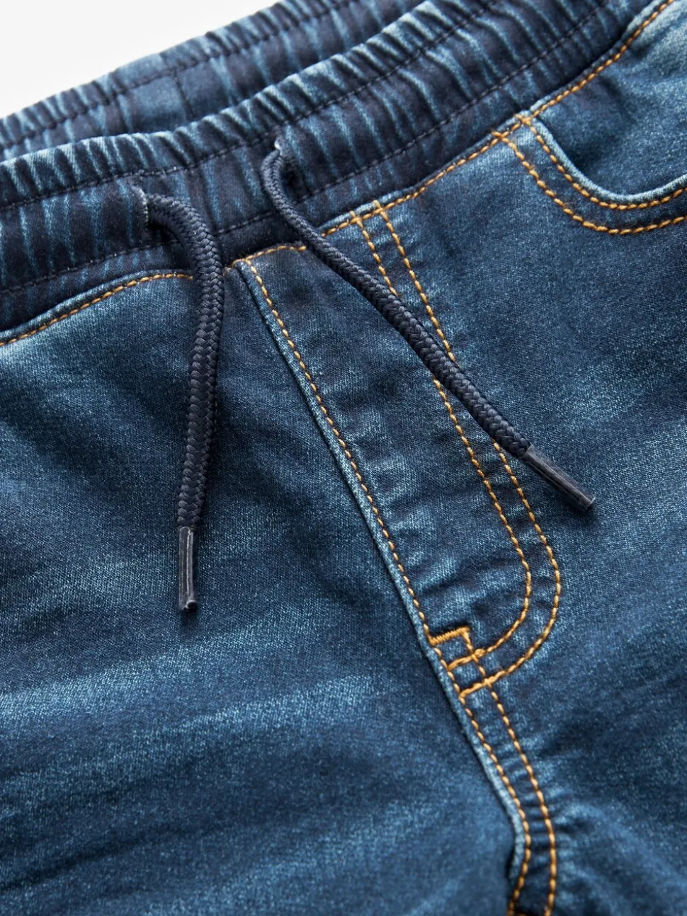 Indigoblauw - Jeans met stretch en elastische taille (3-16 jr)