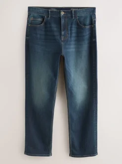 Indigoblauw - Straight fit - Authentieke stretch denim jeans