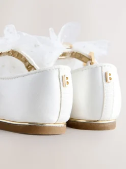 Ivoor - Baker By Ted Baker Mary Jane gelegenheidsschoenen met strik voor meisjes