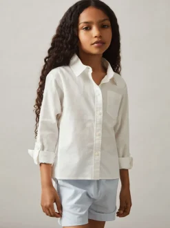 Ivoor - Reiss Leora Linen Roll-Cuff Shirt