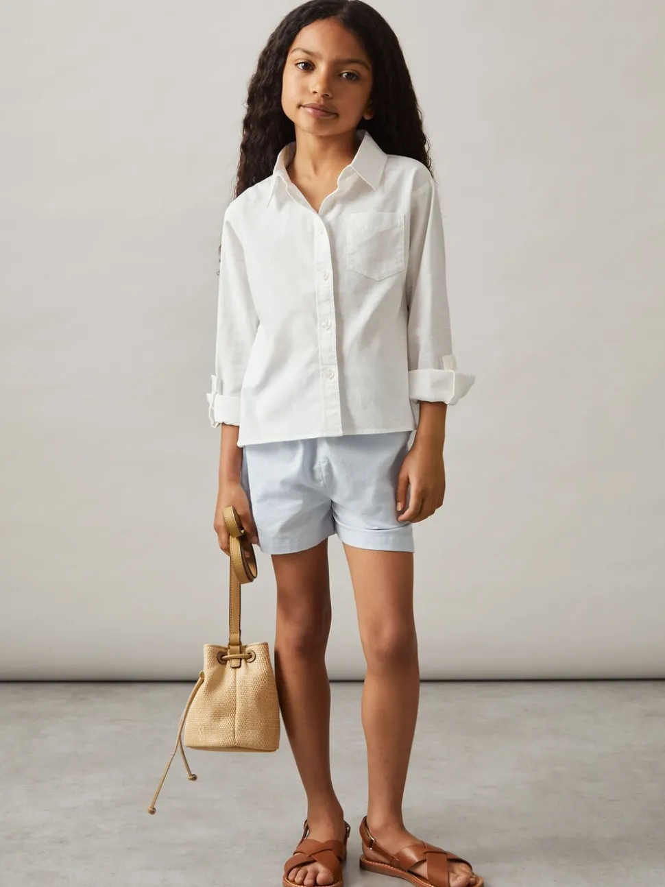 Ivoor - Reiss Leora Linen Roll-Cuff Shirt
