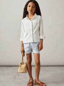 Ivoor - Reiss Leora Linen Roll-Cuff Shirt