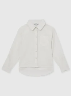 Ivoor - Reiss Leora Linen Roll-Cuff Shirt