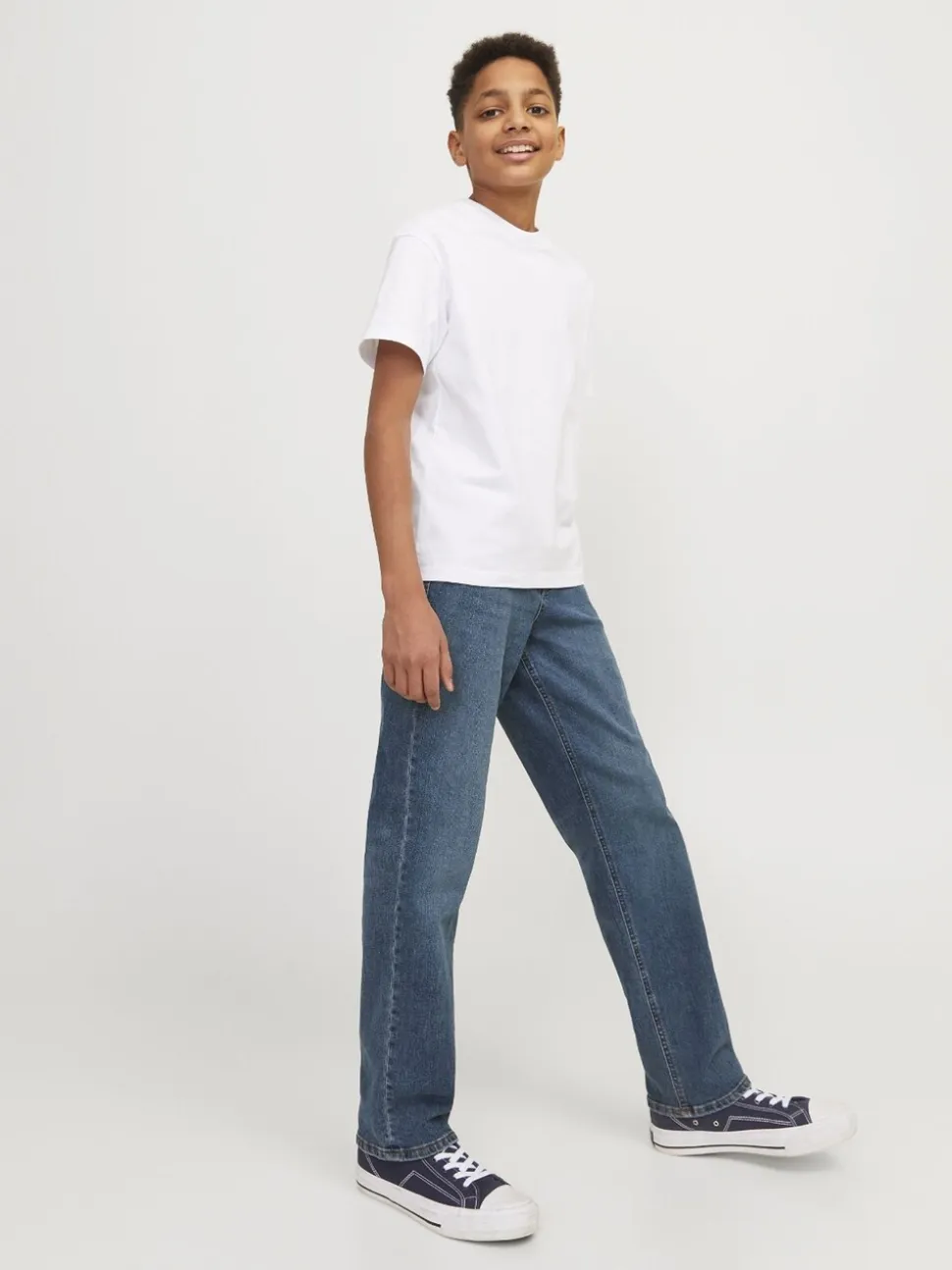 JACK & JONES Junior Clark regular fit jeans met rechte pijpen
