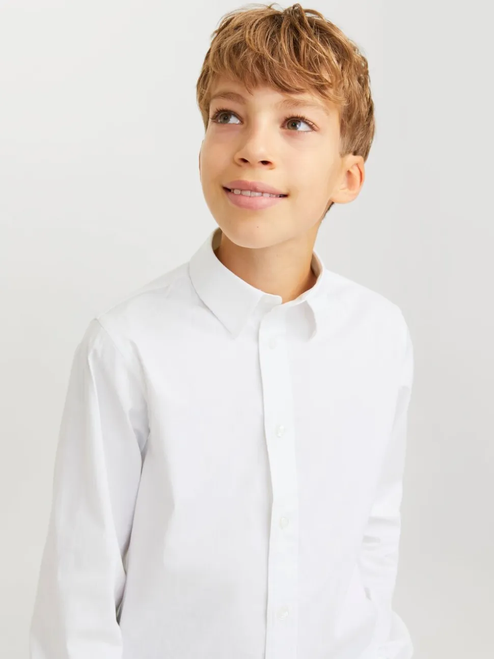 JACK & JONES Junior Stretch Long Sleeve White Shirt