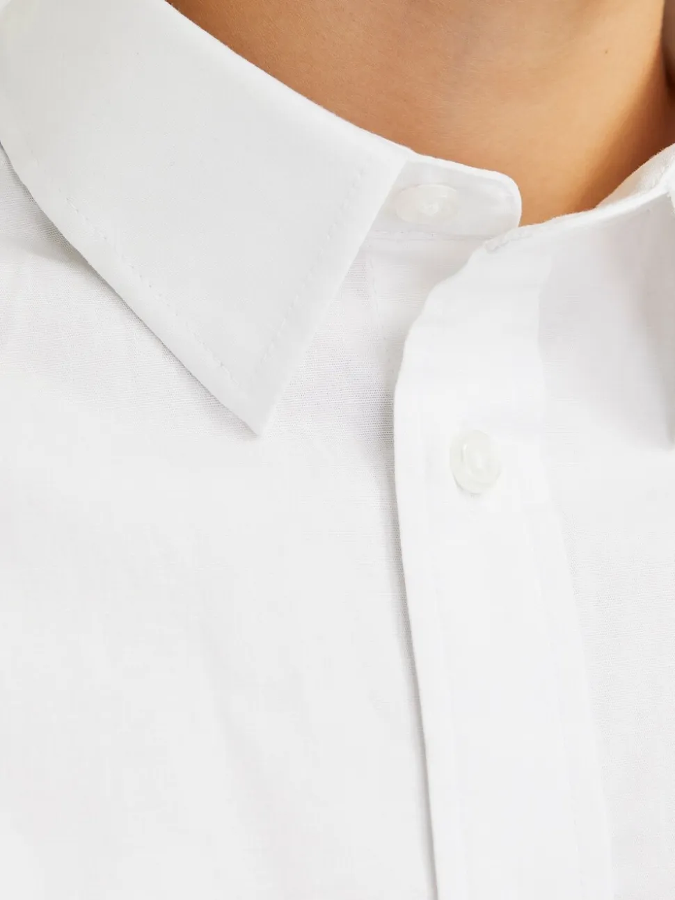 JACK & JONES Junior Stretch Long Sleeve White Shirt