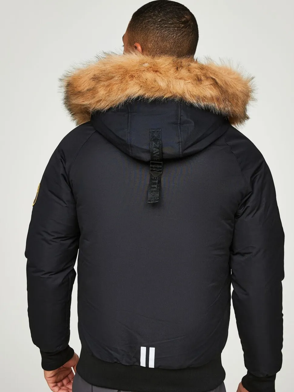 Jet black - Zavetti Canada Abelli voor heren 2.0 Bomberjack met capuchon