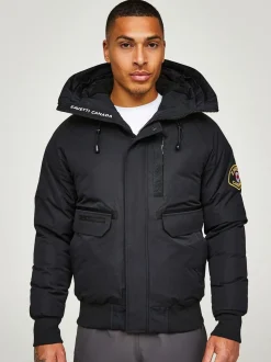 Jet black - Zavetti Canada Abelli voor heren 2.0 Bomberjack met capuchon