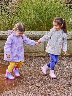 JoJo Maman Bébé - Behaaglijke gevoerde regenlaarzen met kleurvlakken