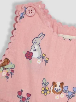 JoJo Maman Bébé - bretelbroeken van 100% katoen met print