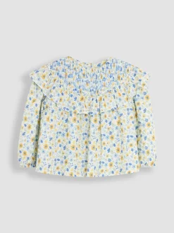 JoJo Maman Bébé - Gesmokte blouse met ruches