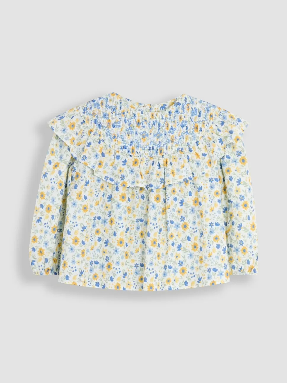 JoJo Maman Bébé - Gesmokte blouse met ruches