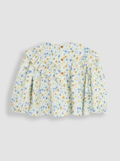 JoJo Maman Bébé - Gesmokte blouse met ruches