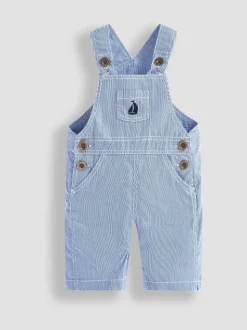 JoJo Maman Bébé - Gestreepte tuinbroek met boot