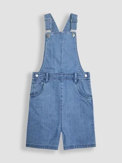 JoJo Maman Bébé - Korte denim bretelbroeken