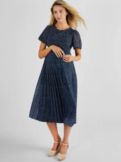 JoJo Maman Bébé - Midi-jurk voor zwangerschap en borstvoeding met stippen