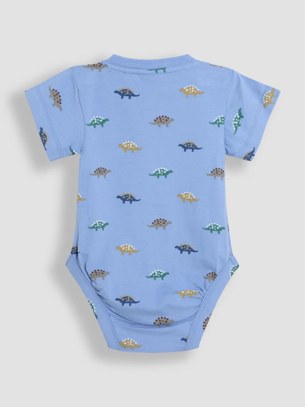 JoJo Maman Bébé 2 -Pack Stegosaurus & Effen Korte mouwen Bodysuits