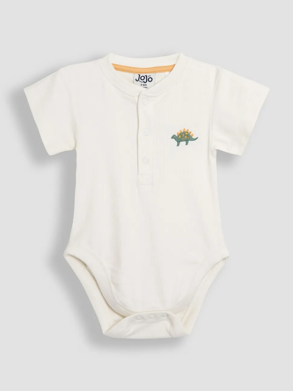 JoJo Maman Bébé 2 -Pack Stegosaurus & Effen Korte mouwen Bodysuits