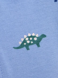 JoJo Maman Bébé 2 -Pack Stegosaurus & Effen Korte mouwen Bodysuits