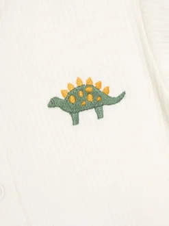 JoJo Maman Bébé 2 -Pack Stegosaurus & Effen Korte mouwen Bodysuits