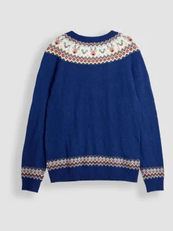 JoJo Maman Bébé - Trui met rendierprint en fairislemotief voor heren