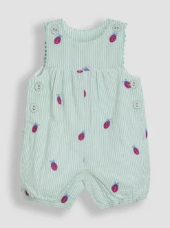 JoJo Maman Bébé - Tuinbroek met borduursel