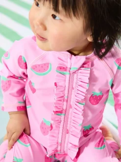 JoJo Maman Bébé - Zonbeschermend pak met aardbeienprint