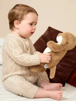 JoJo Maman Bébé Cable Knit All-In-One With Hat