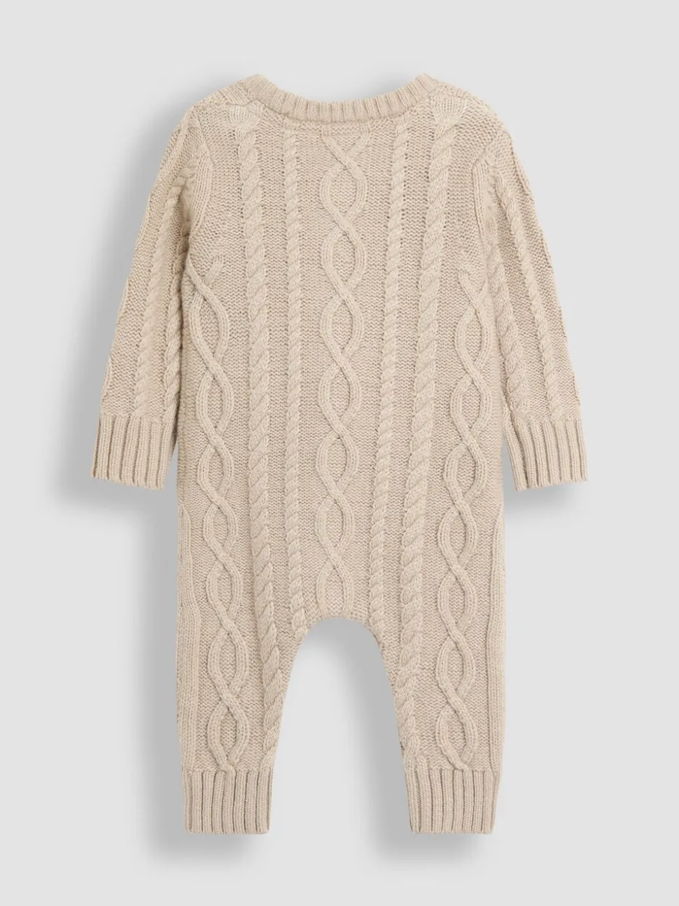 JoJo Maman Bébé Cable Knit All-In-One With Hat