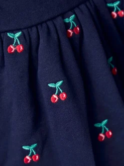 JoJo Maman Bébé Crochet Collar Embroidered Sweat Dress