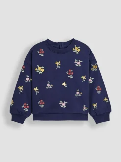 JoJo Maman Bébé Embroidered Sweatshirt & Skirt Set