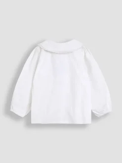 JoJo Maman Bébé Embroidered Cord Dungarees & Blouse Set