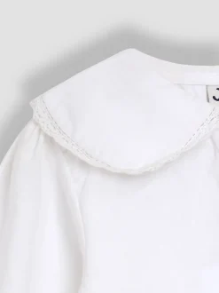 JoJo Maman Bébé Embroidered Cord Dungarees & Blouse Set