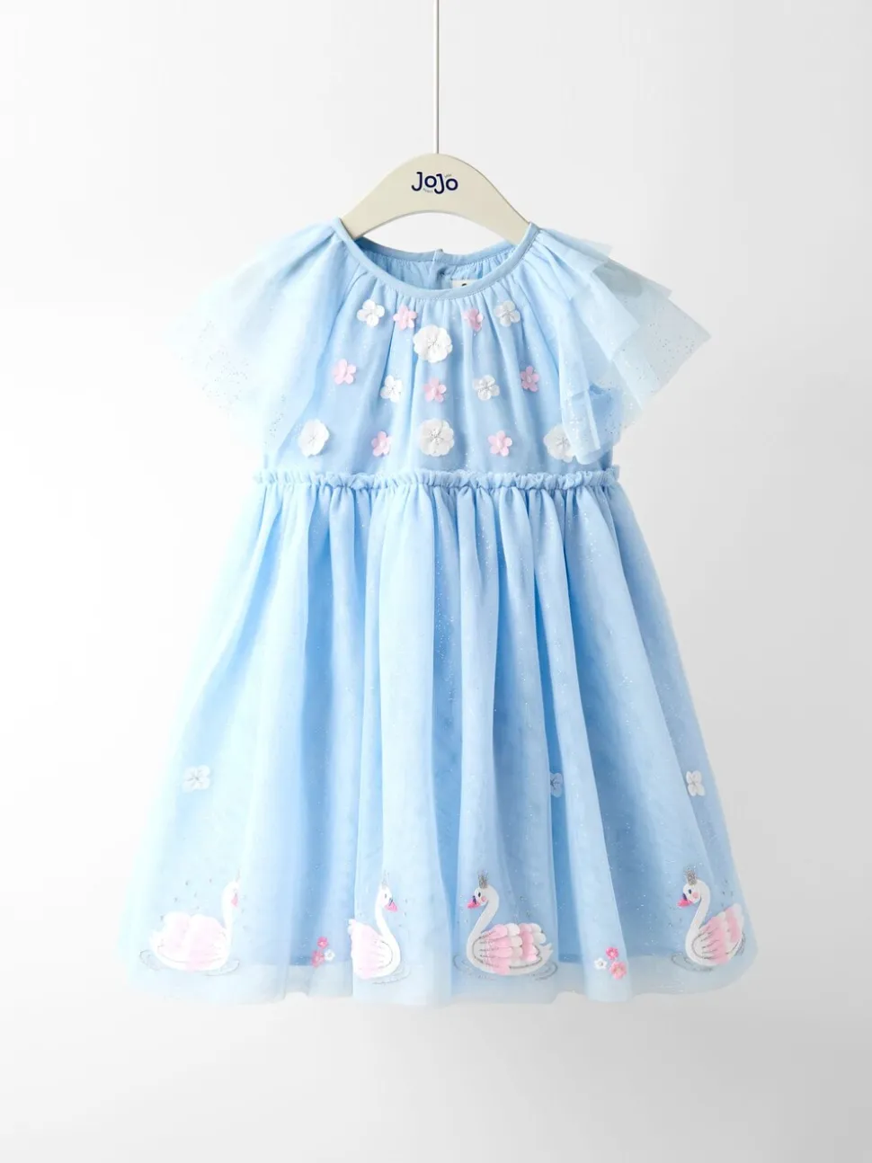 JoJo Maman Bébé feestjurk met tule-applicatie