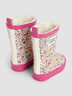 JoJo Maman Bébé Floral Cosy Lined Boots