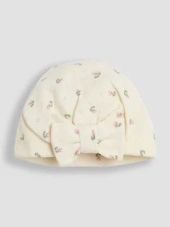 JoJo Maman Bébé Floral Print Turban 100% Cotton Hat